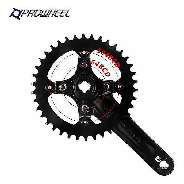 Prowheel Cykelkrank Crankset Tandhjul 104bcd Mountainbike Krank 32t Nem at Modificere Enkelt Krank Sæt