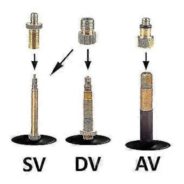 14-delars Cykelventiladapterset - Smidiga ventiladaptrar för cyklar