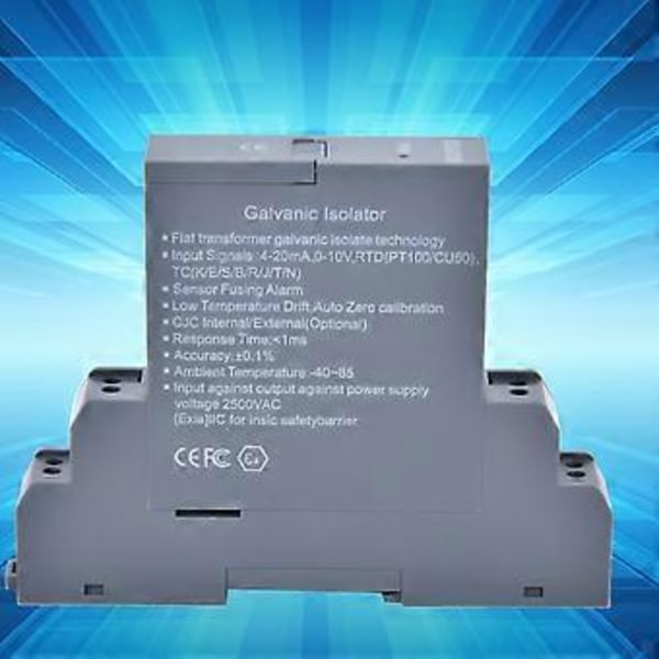 GLC Spännings- och Strömsignal Isolator Sändare 1 In 1 Ut Pluggbart Kraftfördelare DC0-10V