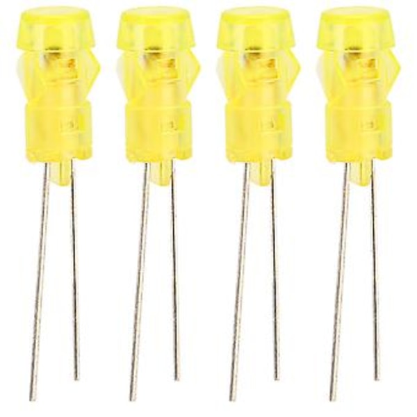 20 stk. 3mm DIY LED Diode Bærbare Lysdioder for Vitenskapsprosjekt Eksperiment Gult Lys