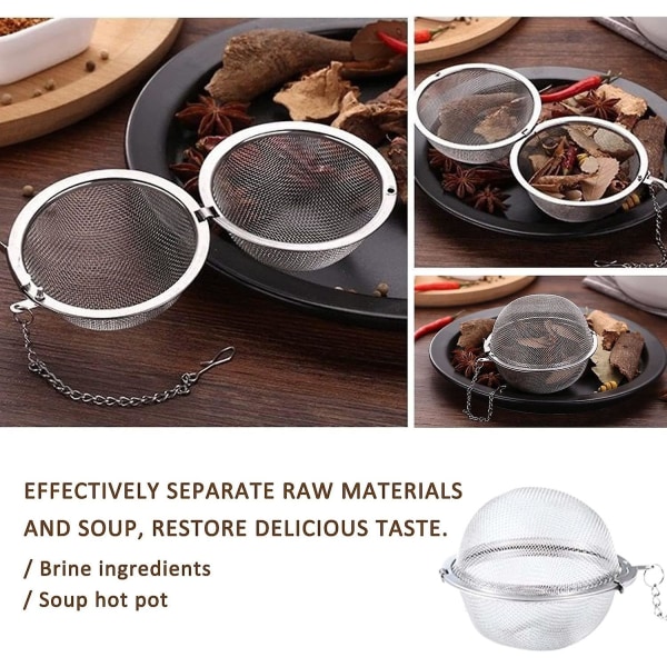 4 st teinfuser, tekula i rostfritt stål, tesil