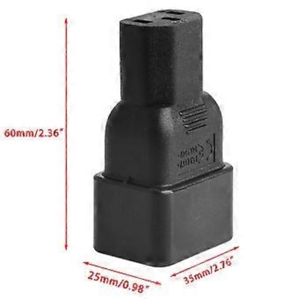 PDU PSU USP Strömadapter, IEC C20 Hane till C13 Adapter, IEC C13 till C20 Datorserver Strömförsörjningskonverteringsadapter