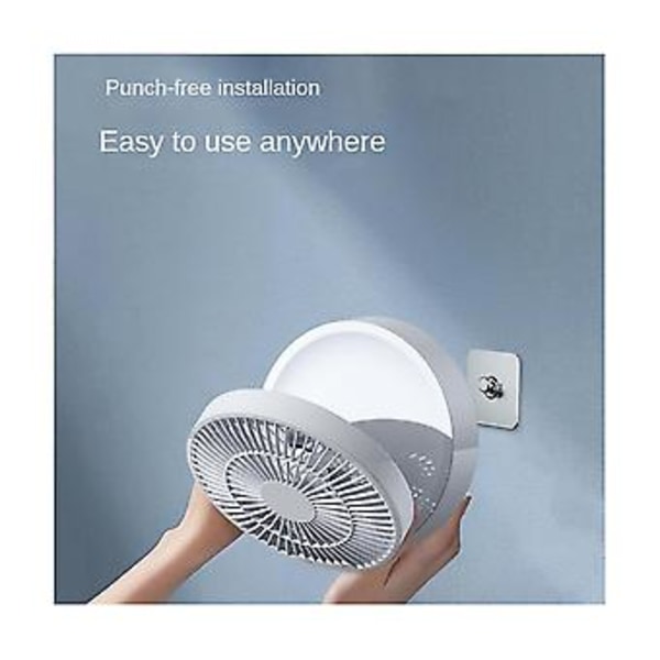 Bærbar Ventilator Med LED 4000mah Genopladelig Digital Display Skrivebordsventilator Seng Ventilator Des