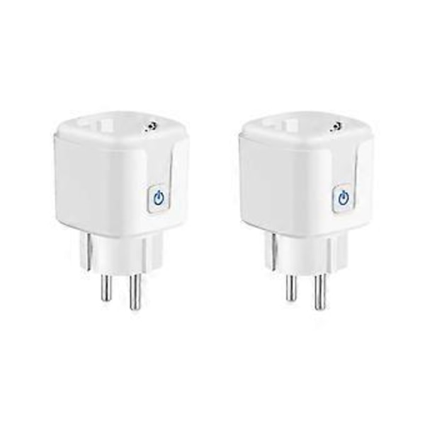 Tuya Smart Wifi Plugg EU 20A Smartkontakt med Strømovervåking Energisparing Tidsstyring Fjernkontroll Smart Life EU Plugg