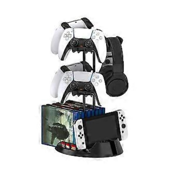 Controller Stand, Hovedtelefonholder, Spil Controller Headset Hænger til Alle Universelle Gaming PC Tilbehør, 2 Lag