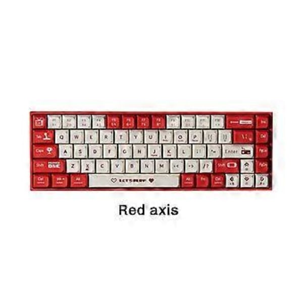 AK680 Mekaniskt Gamingtangentbord ABS Keycap 68 Tangenter Trådbundet Tangentbord Hot Swap för PC Laptop Röd och Vit A