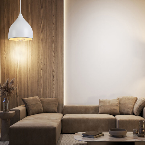 Modern hängande taklampa inomhus metall pendellampa justerbar ljuskrona för kök loft restaurang vit