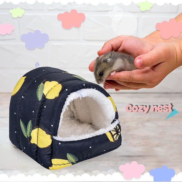 Varmt sänghus i bomull för hamster, råtta, gerbil, igelkott, stil 2