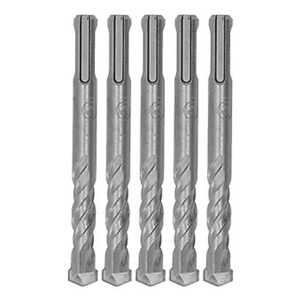 5 kpl pyörivä vasarapora terä sementoidulla kovametallikärjellä spiraali 2-urainen iskupora terä tiilelle kivelle 110 mm 12 mm  / 0,47 tuuman avoin halkaisija