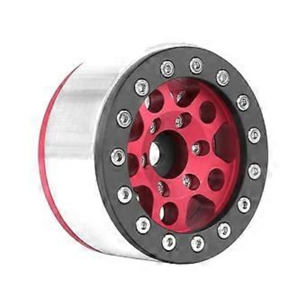 Svart Silverkant 1.55 Tum Metallfälg för 1/10 RC Crawler Fordon Axial SCX10 Ghost TRX4 TRX6 D90 4WD