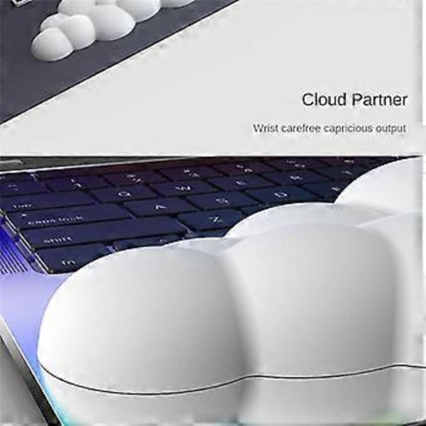 Cloud Tastatur Håndleddsstøtte Mykt Lær Memory Foam Håndleddspute for Enkel Skriving Smertelindring Sklisikker, E Kort