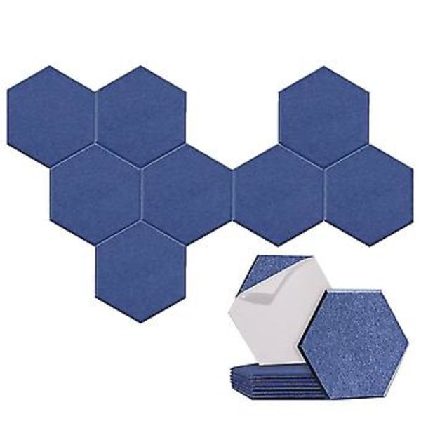 8-pack - Självhäftande hexagonala akustikpaneler, ljudabsorberande panel för studior/inspelningsstudior/kontor