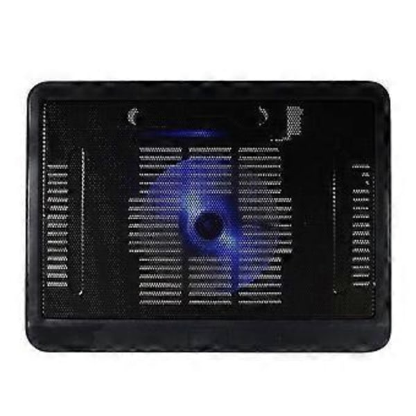 Laptop Kjølematte, Stativ Chill Mat med 1 Blå LED-vifte, Passer 12-14 Tommer