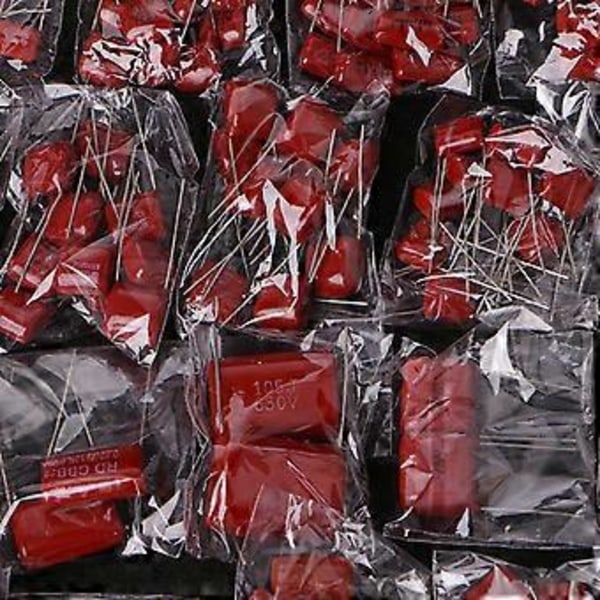 200st 25 Värden 630V 0.001uf~2.2uf CBB Metallfilmkondensatorer Sortimentskit