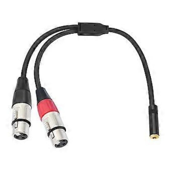 Dual XLR - 1/8 naarasadapteri, Balansoitu Mini Jack (3,5 mm) naaras mikrofonikaapeli, kaiutinmikserille