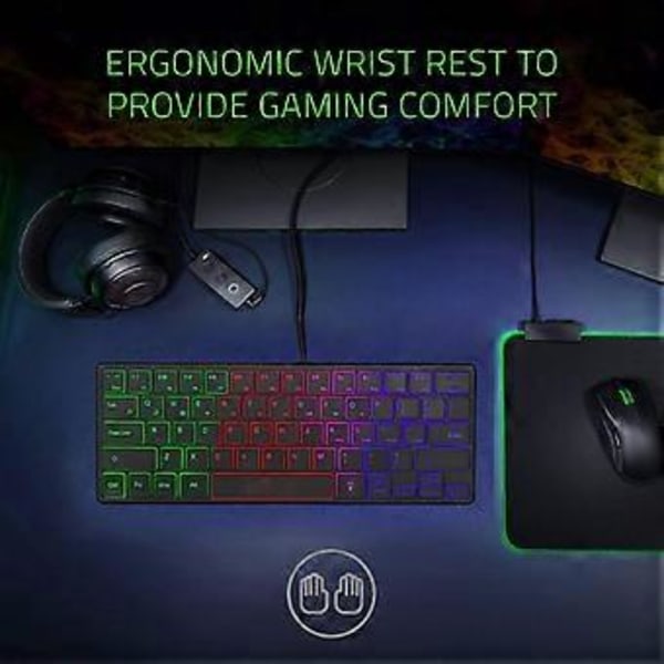 64 Tangenter USB Kabelanslutet True RGB Bakgrundsbelyst Gamingtangentbord 60% Vetenskapligt för Tangentlayout Ultra-Kompakt Tangentbord för PC-Gamers