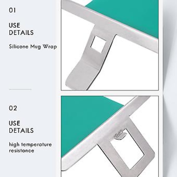 4 stk. Silikone Krus Wrap Til Sublimationskrus 11oz Krus Wraps Til Sublimation I Ovn 3d Silikone Krus