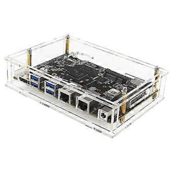 För Banana Pi F3 -F3 Akrylskal Transparent Skyddande Skal för Banana Pi -F3 Utvecklingskort med Fläkt