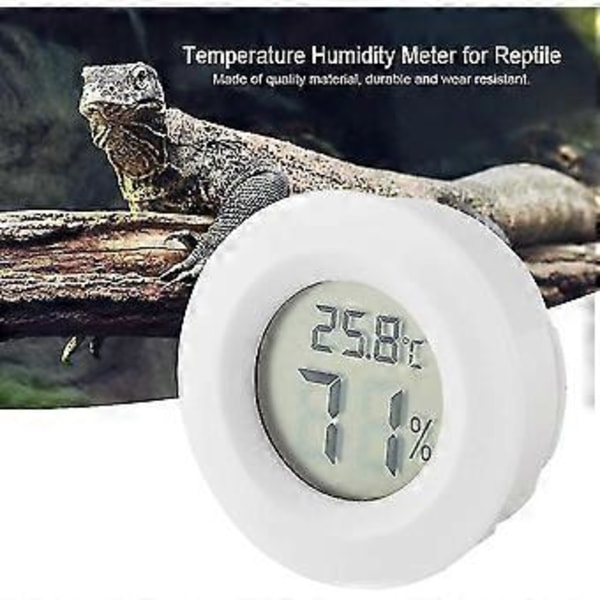 Mini Digital LCD Termometer Hygrometer, Lille Digital Elektronisk Temperatur Fugtighedsmåler Måler Til Inkubator Reptil Plante Terrarium (2 stk)