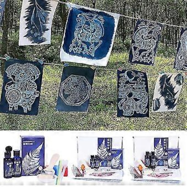 Syaanipainossetti kaliumferrisyanidi syaanipainanta DIY-sarja