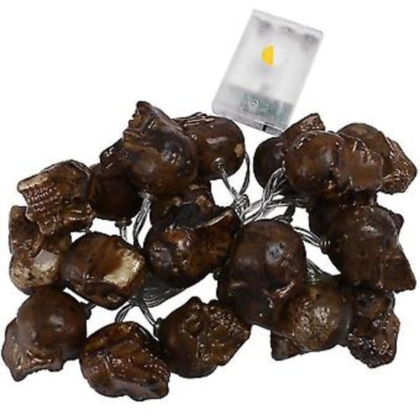 LED Skull Ljusslinga Lampa DIY Hängande Skräckdekoration För Hemfesttillbehör 20led Varmvit