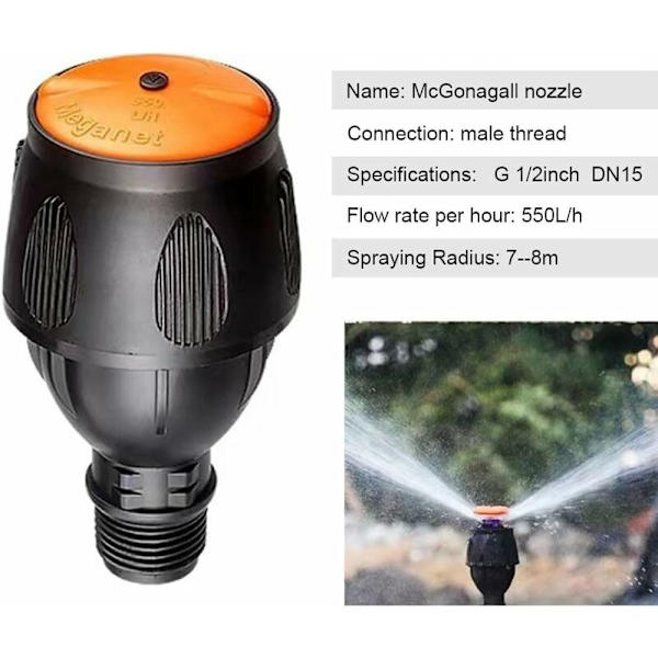 Kiertävä kolmijalka sprinkler 360 asteen automaattinen kierto suurelle nurmialueelle