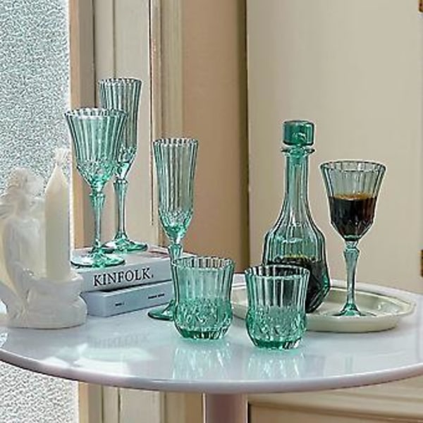 1:6 Nuken Mini Kalusteet Hienostunut Lasi/Kaiverrettu Pullo/ -osainen Setti