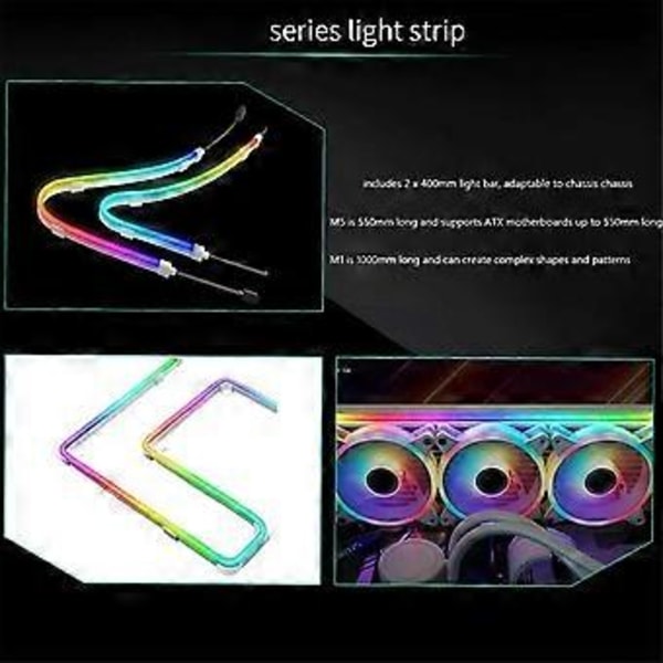 ARGB LED Lys Stripe 5V 3 PIN ARGB Aura Fleksibel Led Bånd Lys Neon Computer Lampe Strip Dekor til PC Kabinet Bundkort