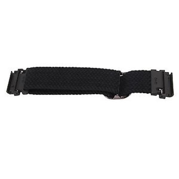Nylon Vævet Urrem Justerbart Spænde Armbånd Udskiftning Sportsurrem til Fenix 7 6 5 Sort
