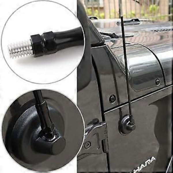 Radioantenne for Wrangler Fleksibel Metall Bilradioantenne for Wrangler JK JKU JL JLU 2007-2020 (33 cm)