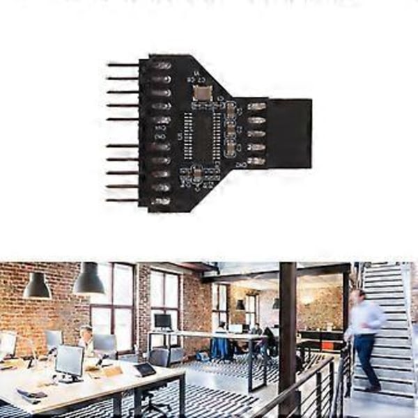 USB 2.0 9-nastainen jakaja emolevylle USB 9-nastainen liitin 1-2 laajennusadapteri