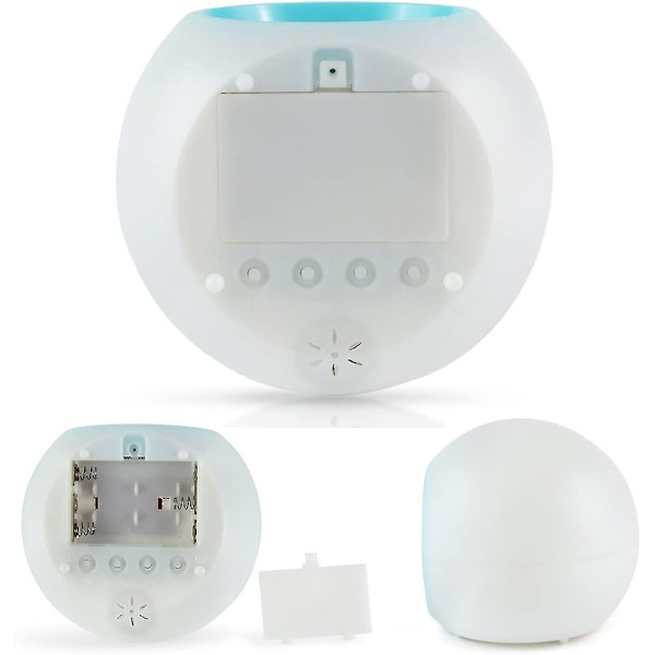 Barnealarmklokke LED Vekkeklokke Digital Klokker Sengesideklokke 7 Farger Blinkende Lys For Soveromdekor (blå)
