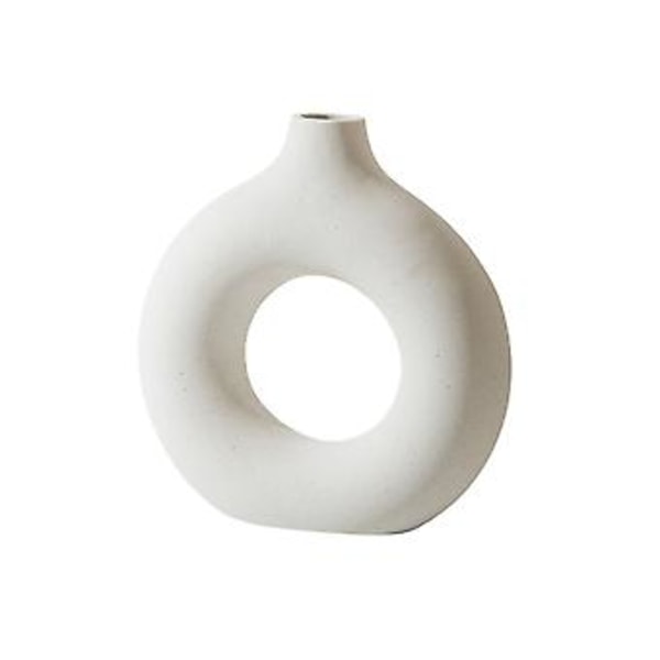 Nordisk Ringformet Vase, Nordisk Ringformet Vase Keramisk Blomstervase Moderne Dekorative Vaser Bygget til Professionelle