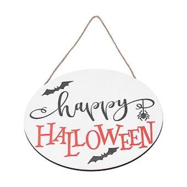 Hengende Velkomstskilt, Edderkopp Flaggermus Design Tre Halloween Dekorasjon Inngangsdør Velkomstskilt Enkel Installasjon