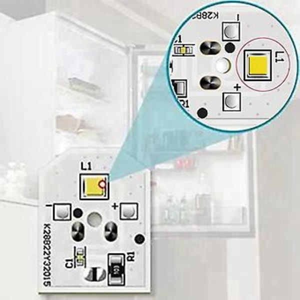 3kpl Wr55x11132 Jääkaapin Lampun Vaihto Led Yhteensopiva Wr55x25754 Wr55x26486 Wr55x30602
