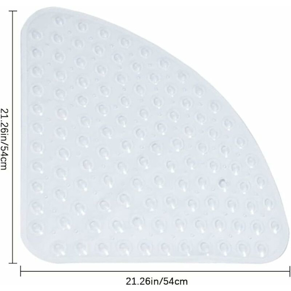 Bademåtter, brusebadsmåtte, sugekopmåtte, anti-skimmel brusebadsmåtte 54 x 54 cm med sugekop til badeværelse