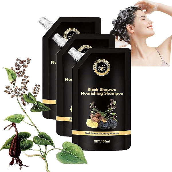 Black Shouwu Nourishing Shampoo, Black Shouwu Anti-Hair Loss Nourishing Shampoo, Black Lingzhi Shampoo, Hair Thickening Shampoo
