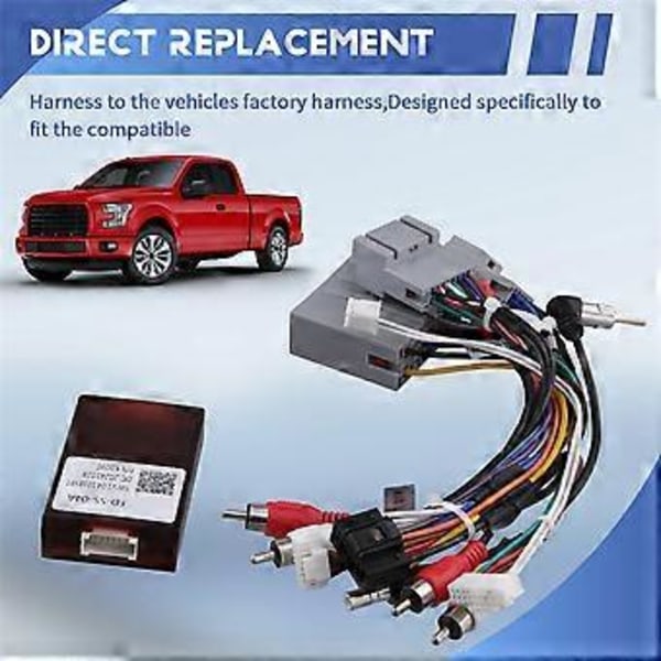 16-stifts Kabelhärva Adapter XINPU XP Canbus Decoder för 2009-2014 Android Radio Strömkabel
