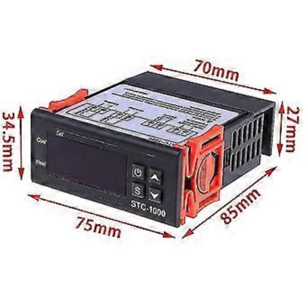 Digital Stc-1000 Temperaturkontroller Termostat Regulator+sensor Shytmv