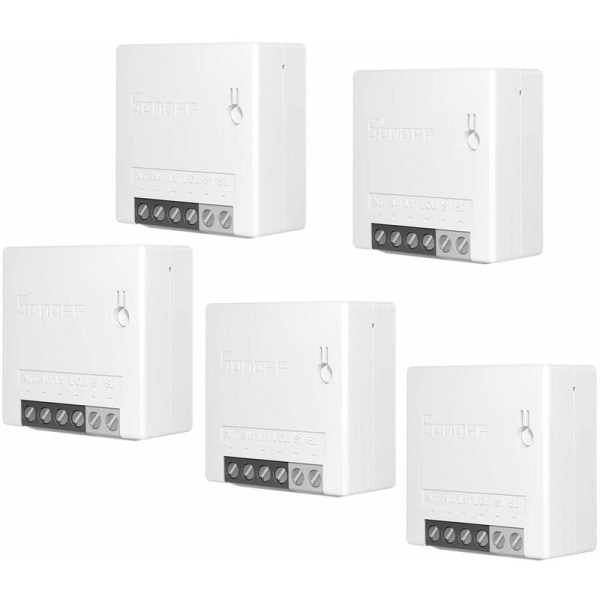 5Pcs SOChristmasF Mini Two Way Smart Switch 10A Smart Switch for Home Appliance Automation Support DIY Mode