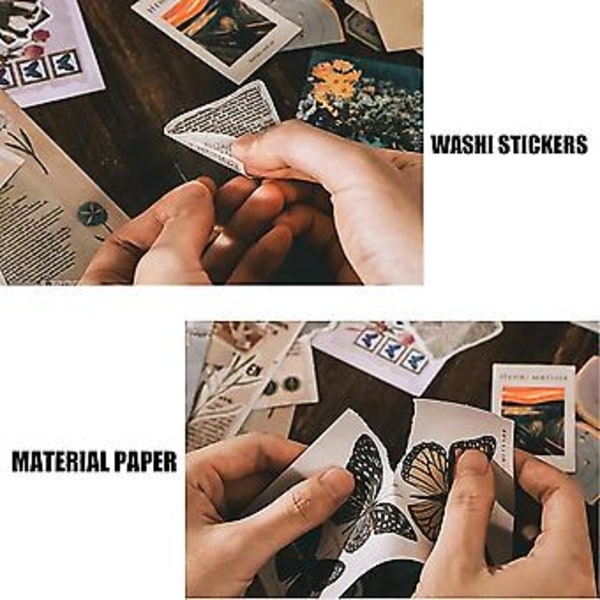 400 st Scrap Journaling Vinta Scrap Washi Stickers För Konst Cra