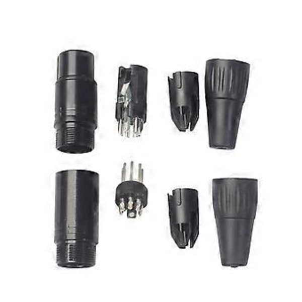 10 stk. 5-pinners XLR DIY-plugg for DIY-sveising av forskjellige lydkabler, mikrofonkabler, Dmx-kabler XLR 5-pinners hann