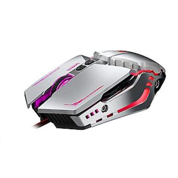 G7 Gamer Gaming Mus Ergonomisk Kablet Gaming Mus Til Bærbar Computer Tilbehør Dpi Switch Computer Mus, Sølvgrå