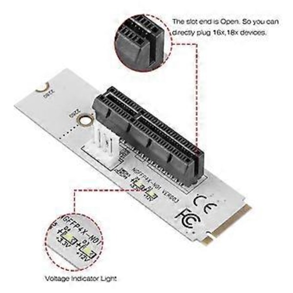 NGFF M2 Key-m Adaptere med LED-indikator Solid State Drive Adapterkort