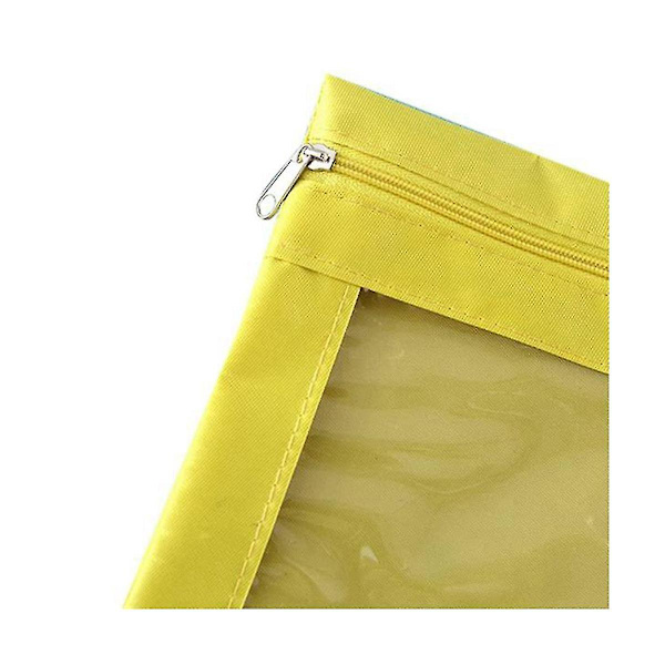 8 stk. Tre-huls -kapacitet Blyantspennal Etui Taske Holdbar Binderpose Med Klart Vindue