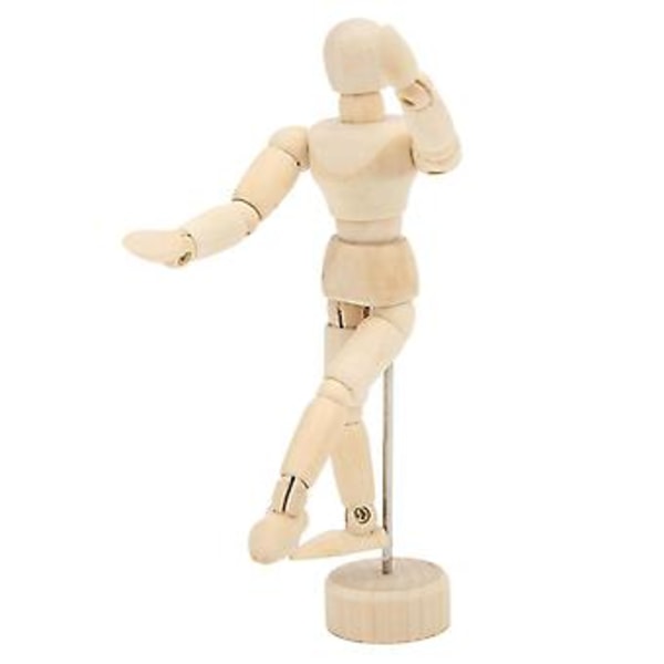 Tre Mannekeng 14 Roterbare Ledd Tegne Mannekeng Menneskekropp Proporsjoner Bærbar Kunst Mannekeng for Kunstner For Skissering 4.5in(11.4cm)