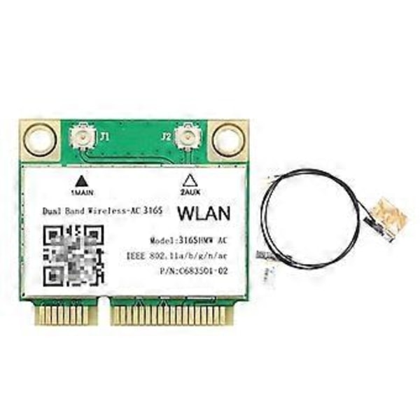 3165HMW AC Dual-Band 5G Langaton AC 3165 600M Verkkokortti Mini PCI-E WIFI-sovitin Intel3165 BT4.0 3165AC 802.11AC