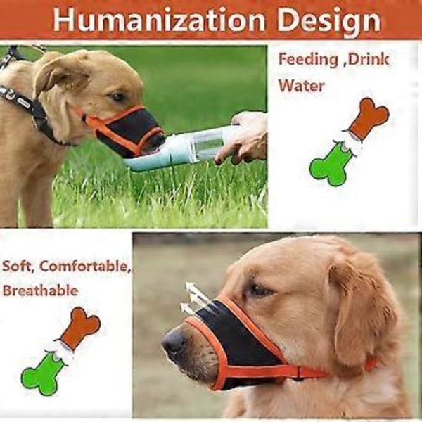 Blød Luft Mesh Hundekurv til Små/Mellem/Store Hunde, Drikbar Justerbar Skånsom Hundekurv 5 Størrelser (blå, 2xl)