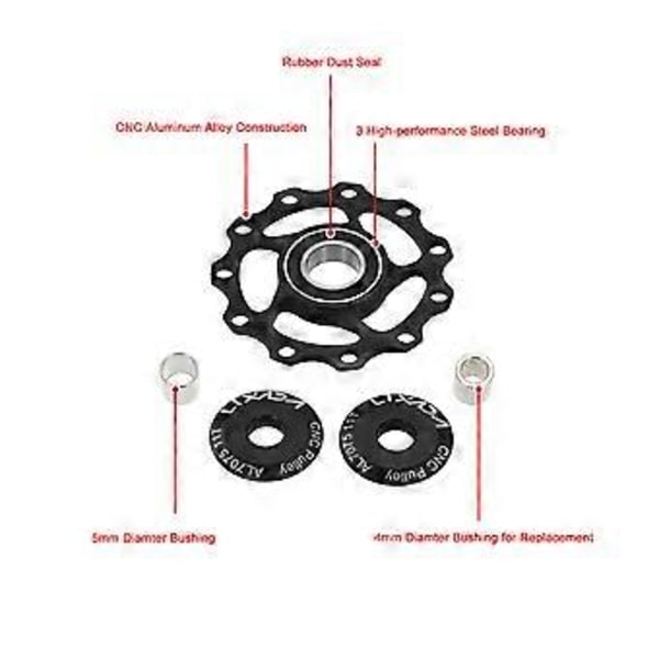 Lixada 1kpl 11T Takavaihtajan Ohjain CNC Alumiiniseos Hihnapyörä Jockey Wheel Disc Suljetut Laakerit Hihnapyörän Vaihto