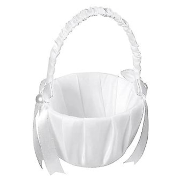 2-pack Bröllop Satin Blomsterkorg, rosett Blomsterkorg